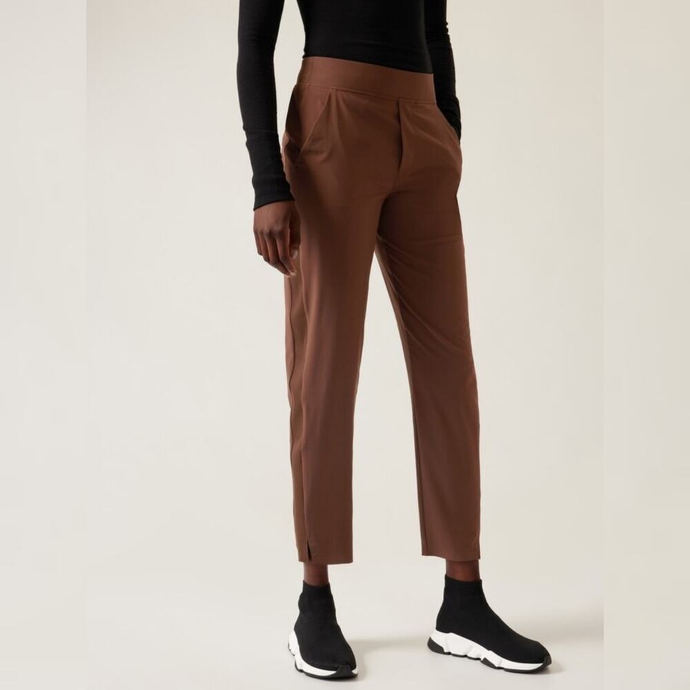 Athleta Brown Cropped Tailored Pants